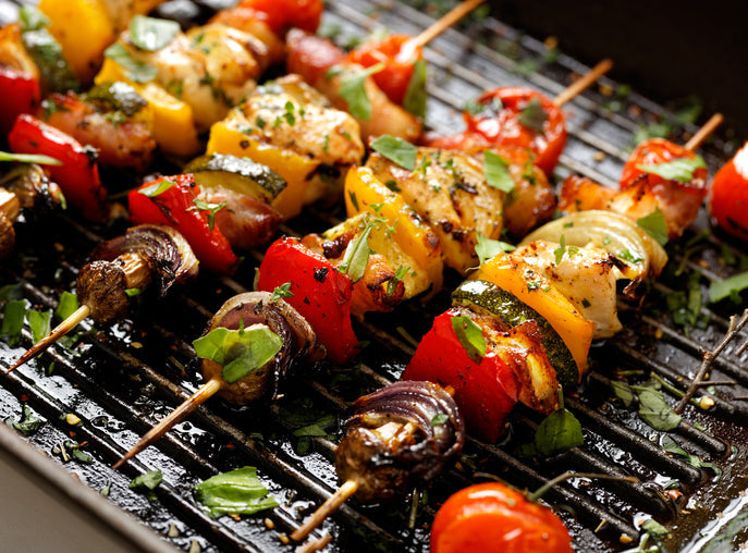 Brochettes de légumes d’été