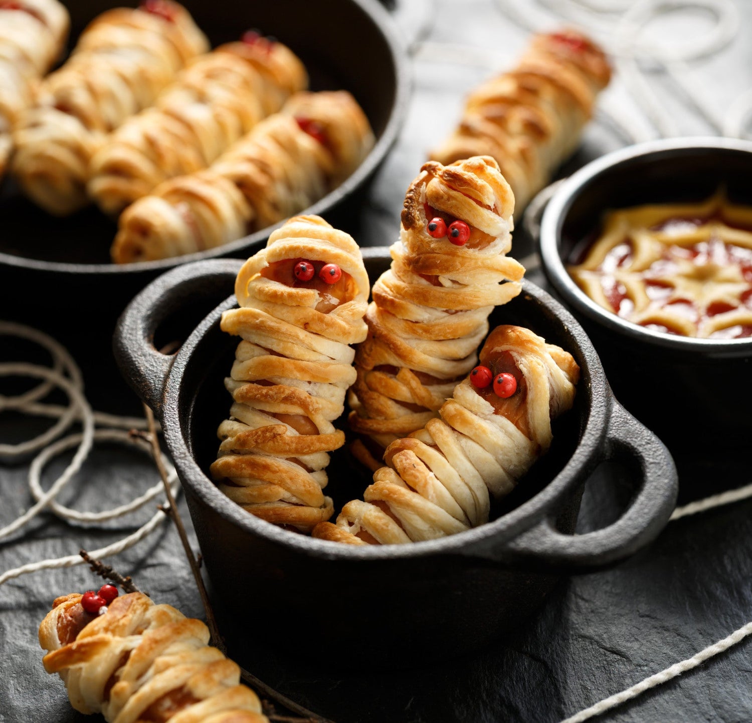 Halloween : Mini hot-dog momies