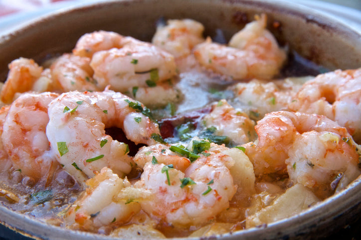 Gambas grillées à l’ail et au piment