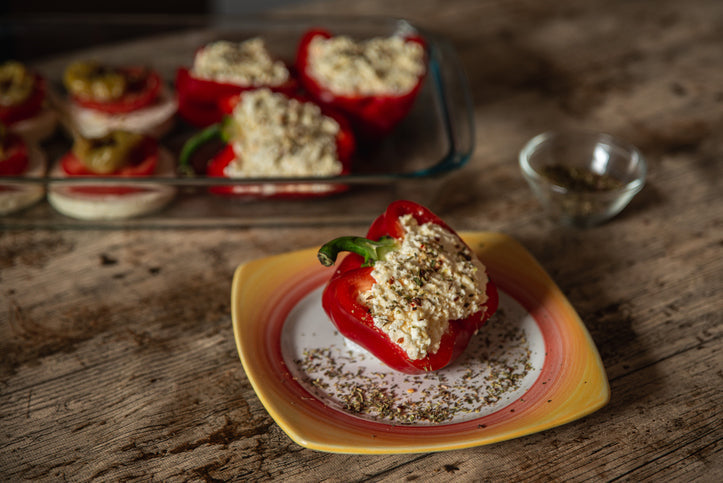 Poivrons farcis au fromage de chèvre