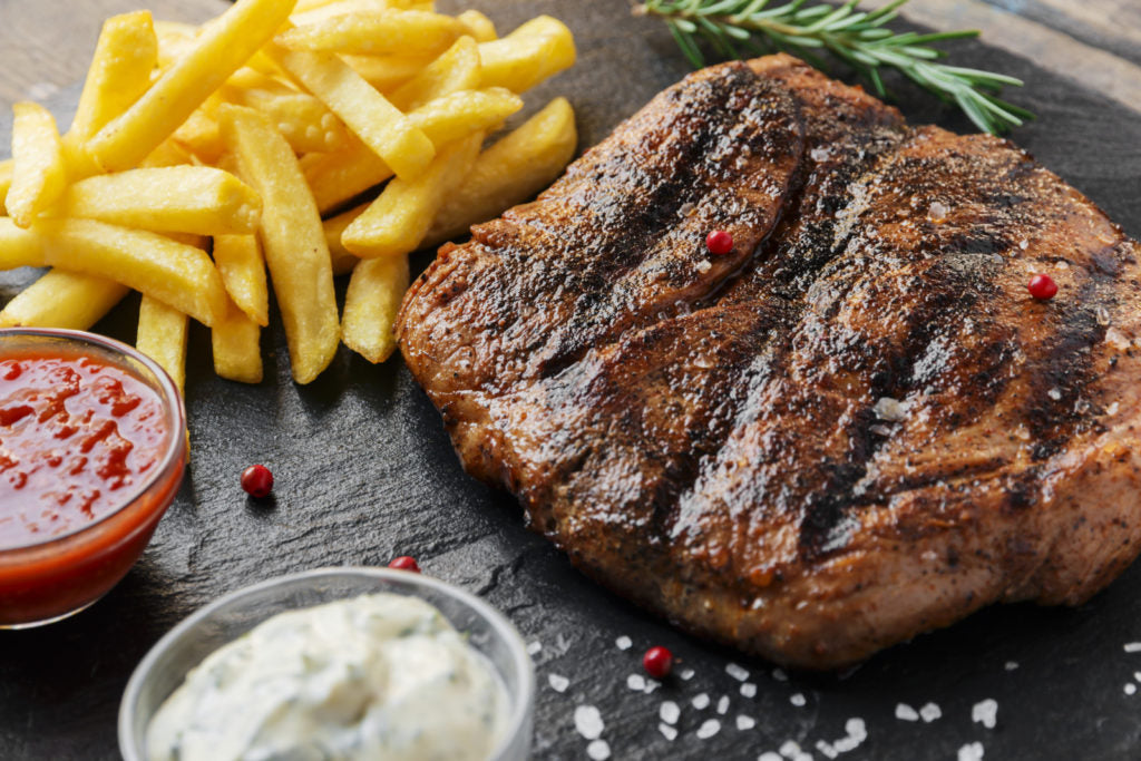 Steak frites salade