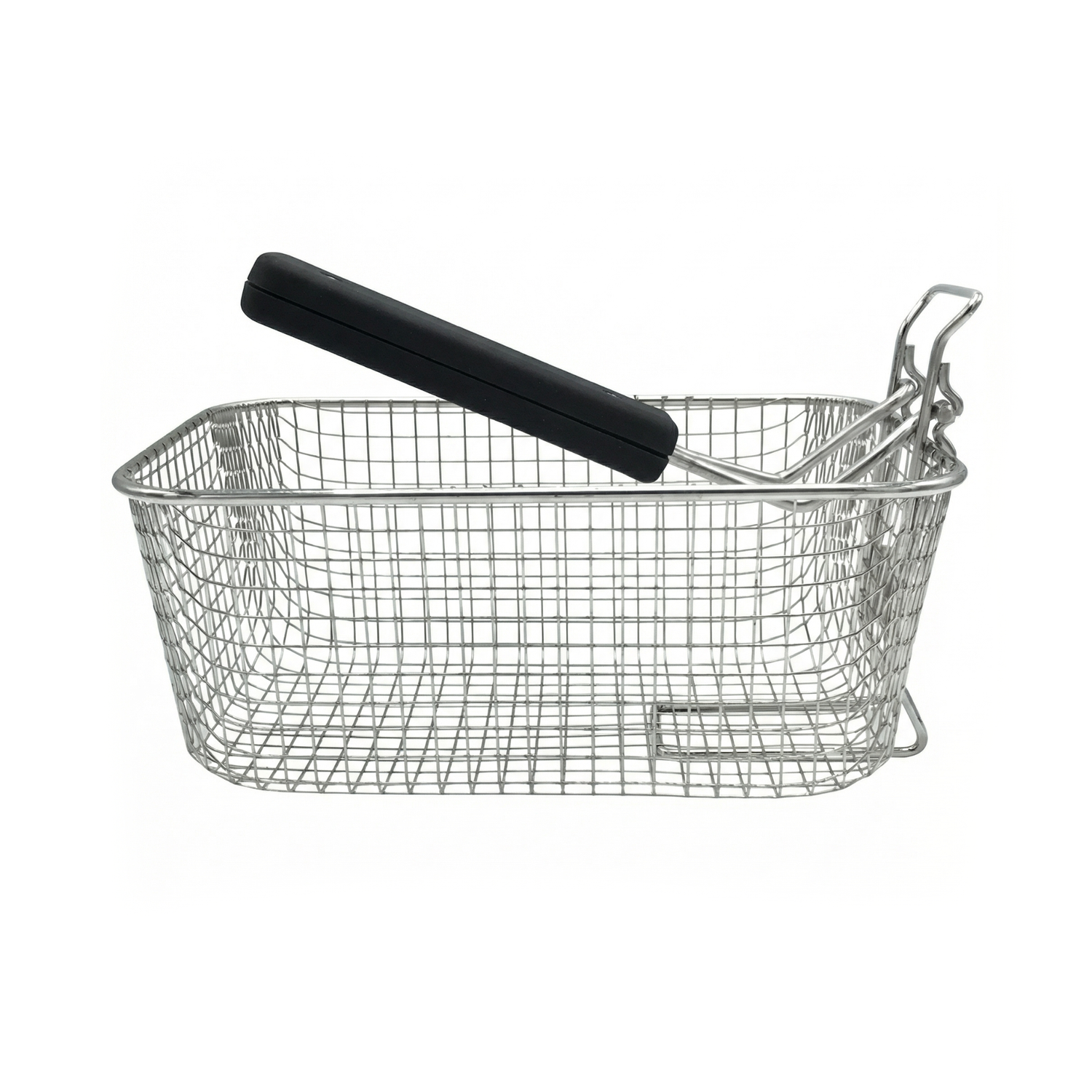 Le Panier pour friteuse Expert 2,5L est un panier à friture rectangulaire en fil métallique avec une poignée en plastique noir, conçu pour la friture et idéal pour remplacer les pièces détachées friteuse. Compatible avec les modèles F1900.